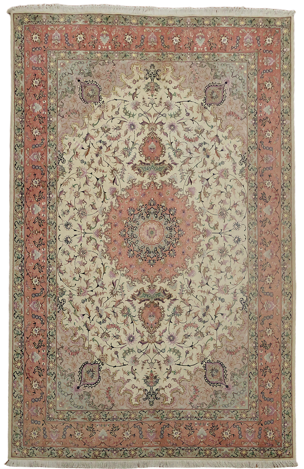 Soft Plush Floral Maroon 7x10 Tabriz Persian Area Rug