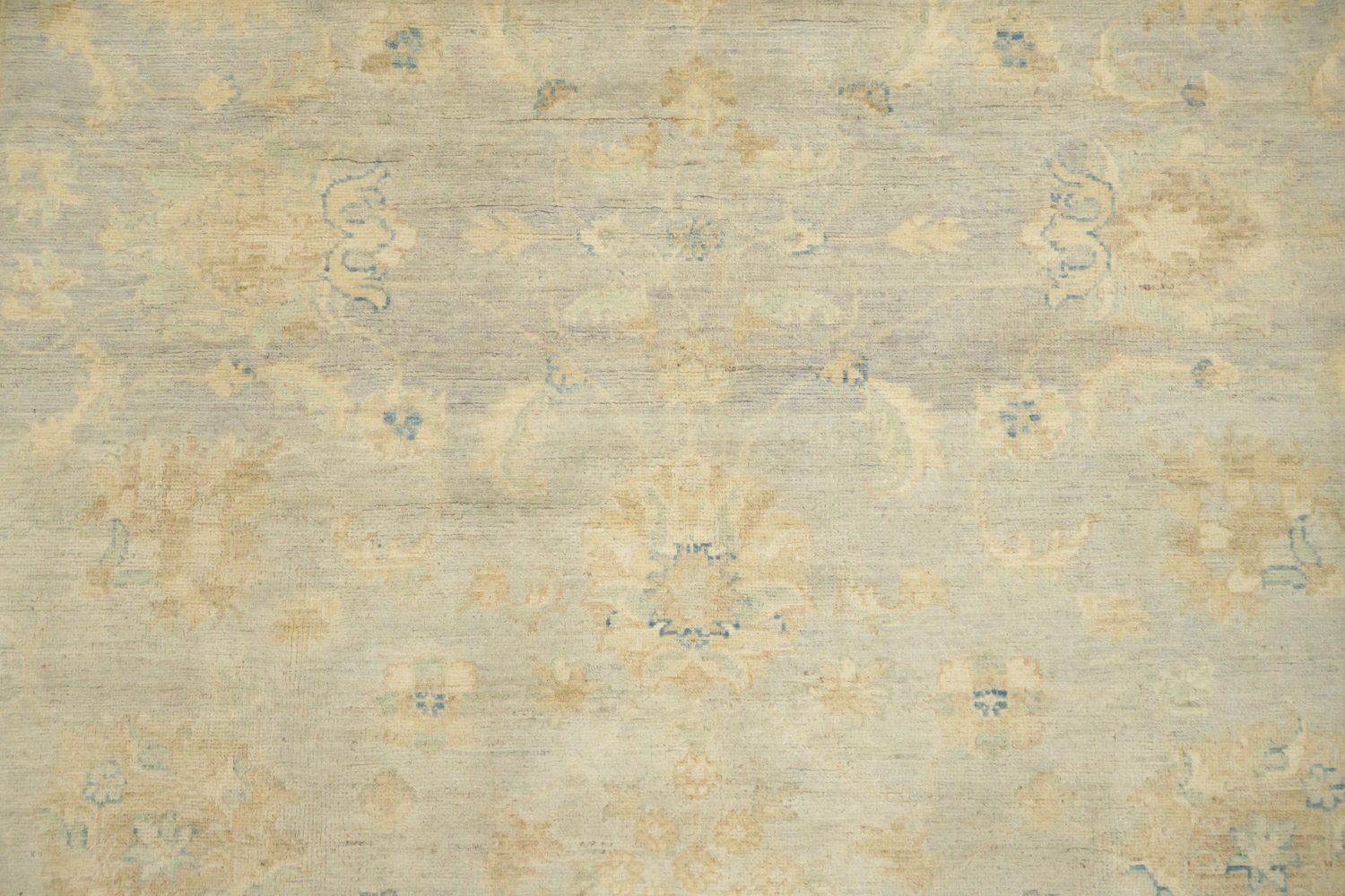Elegant Muted Light Blue and Beige Traditional Kazak Rug 8'x10'