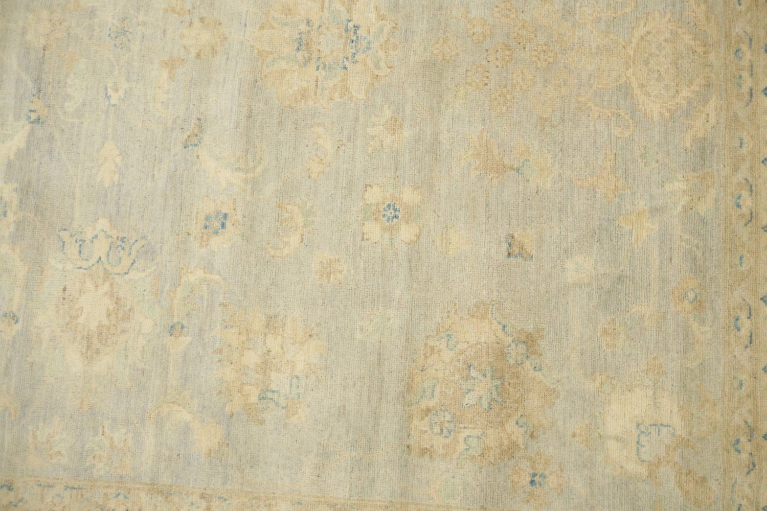Elegant Muted Light Blue and Beige Traditional Kazak Rug 8'x10'