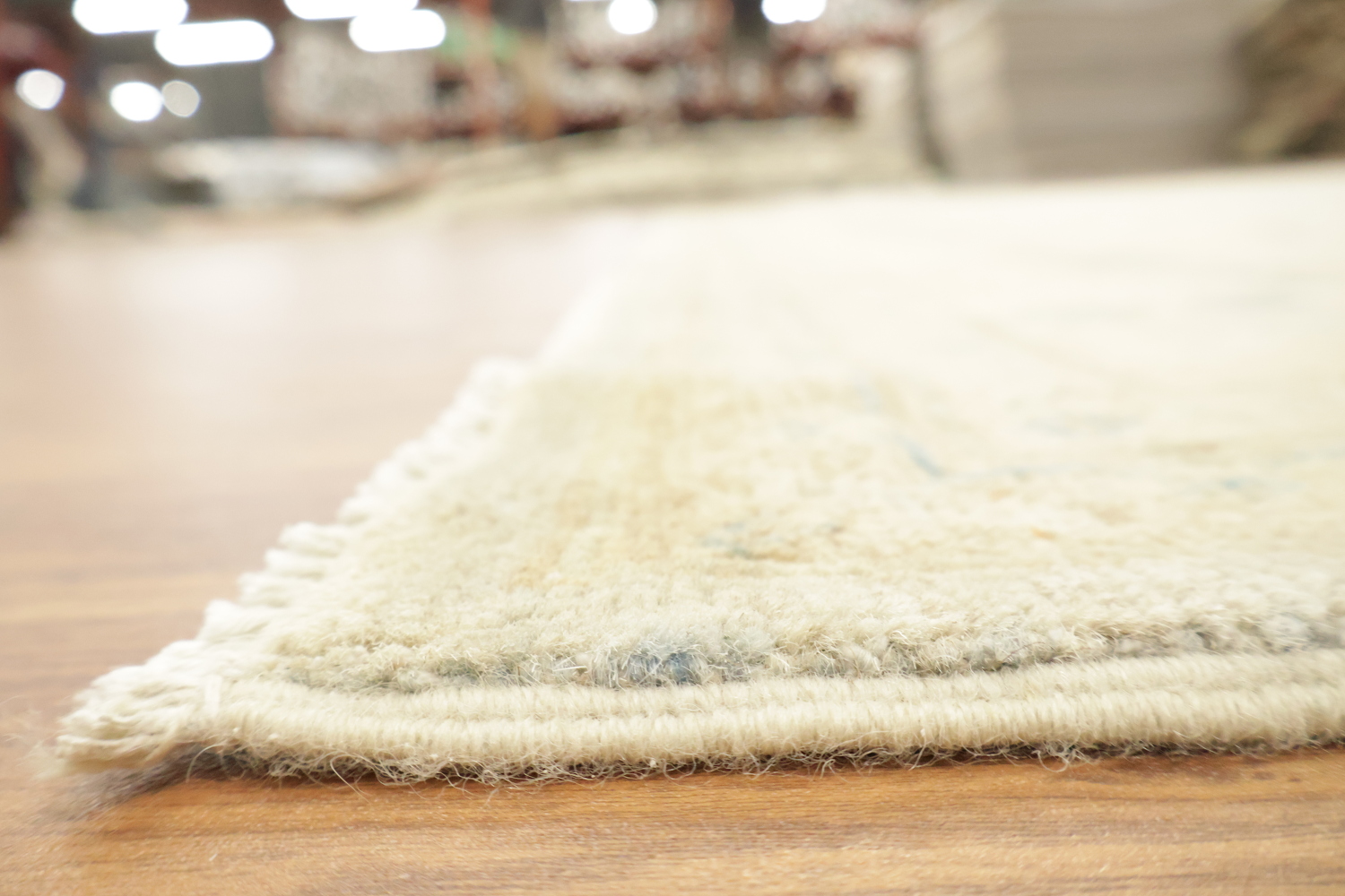 Elegant Muted Light Blue and Beige Traditional Kazak Rug 8'x10'