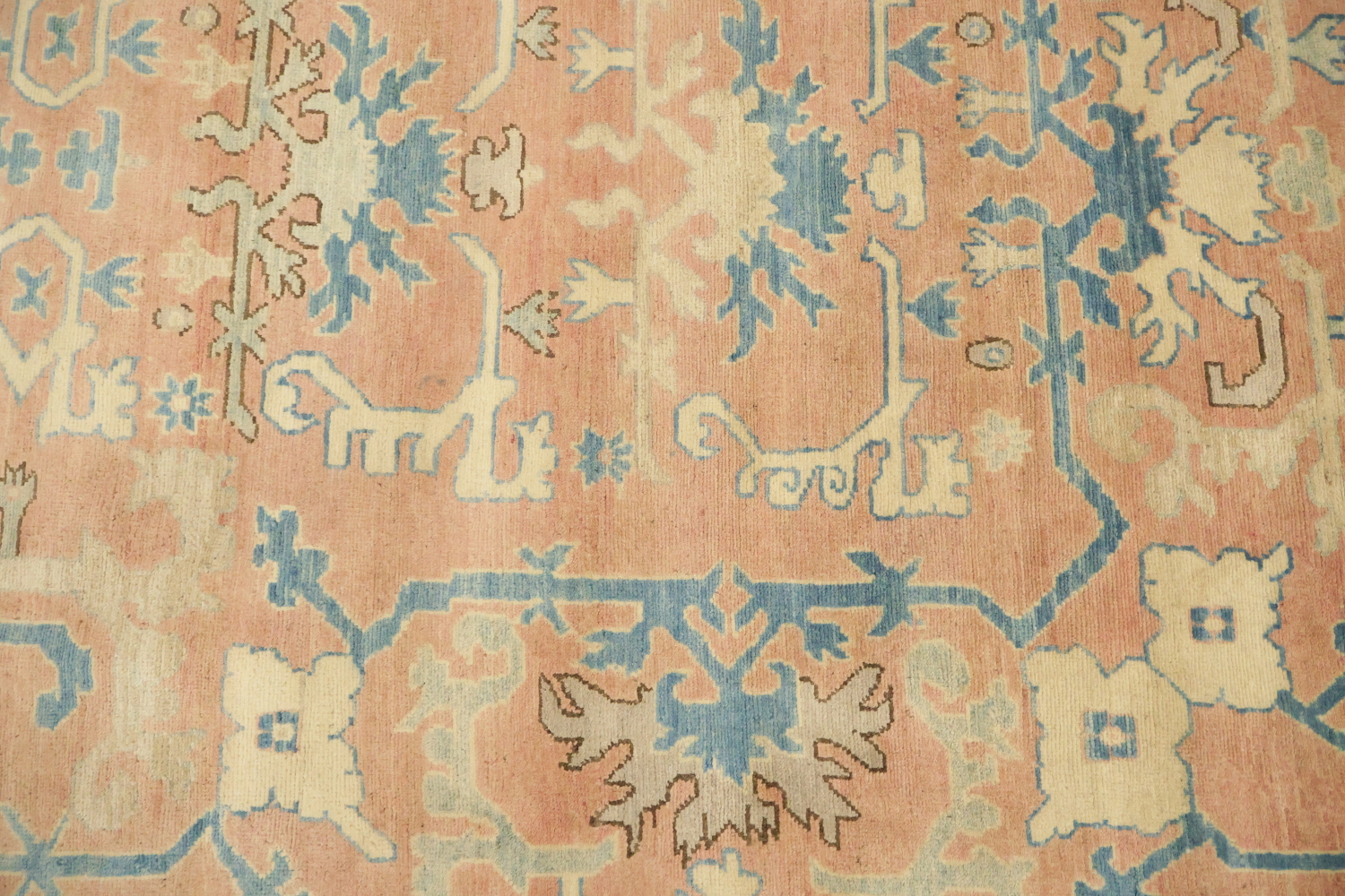 Elegant Kazak Peach Terracotta and Blue Area Rug  8'x13'