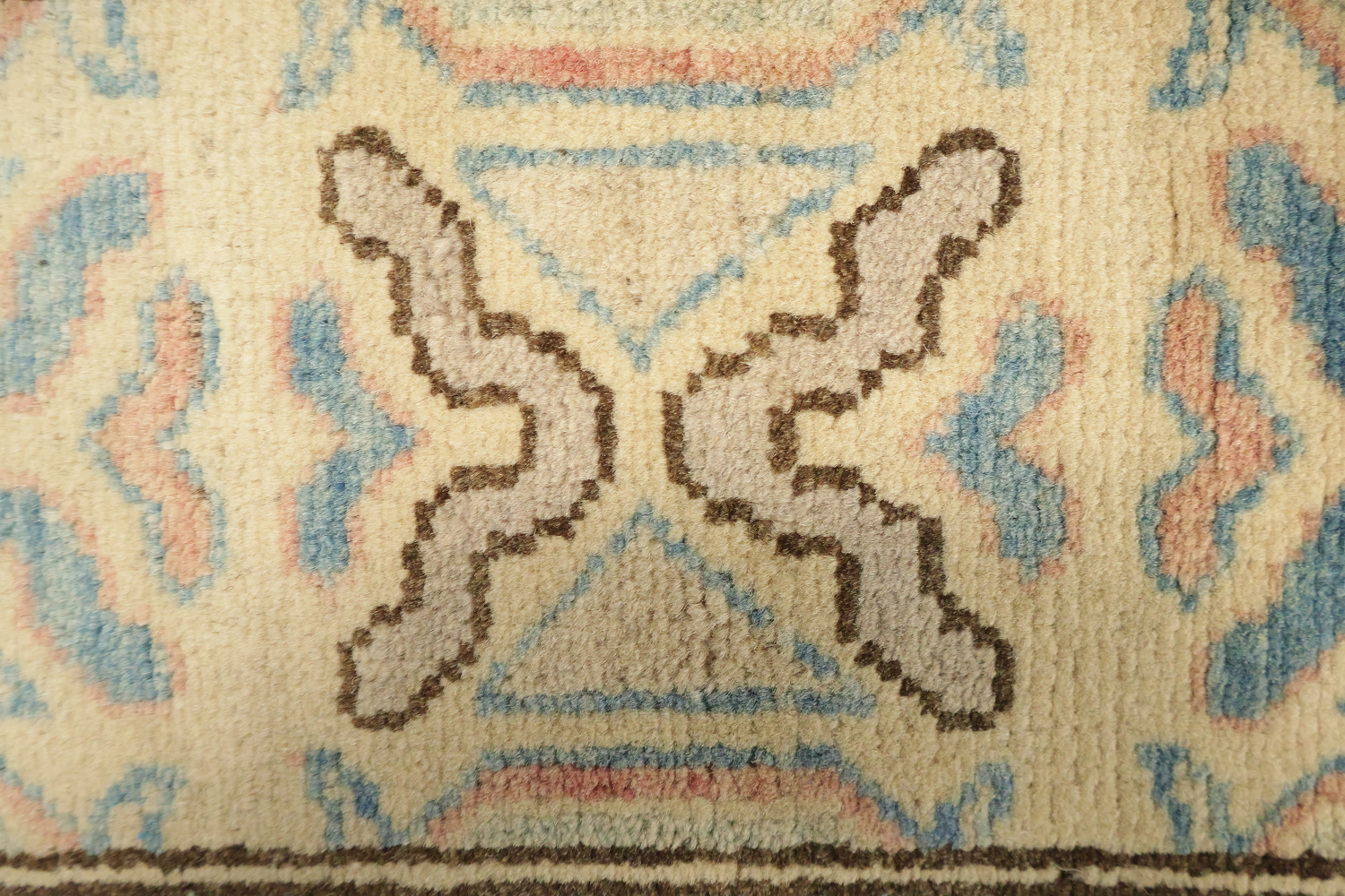 Elegant Kazak Peach Terracotta and Blue Area Rug  8'x13'