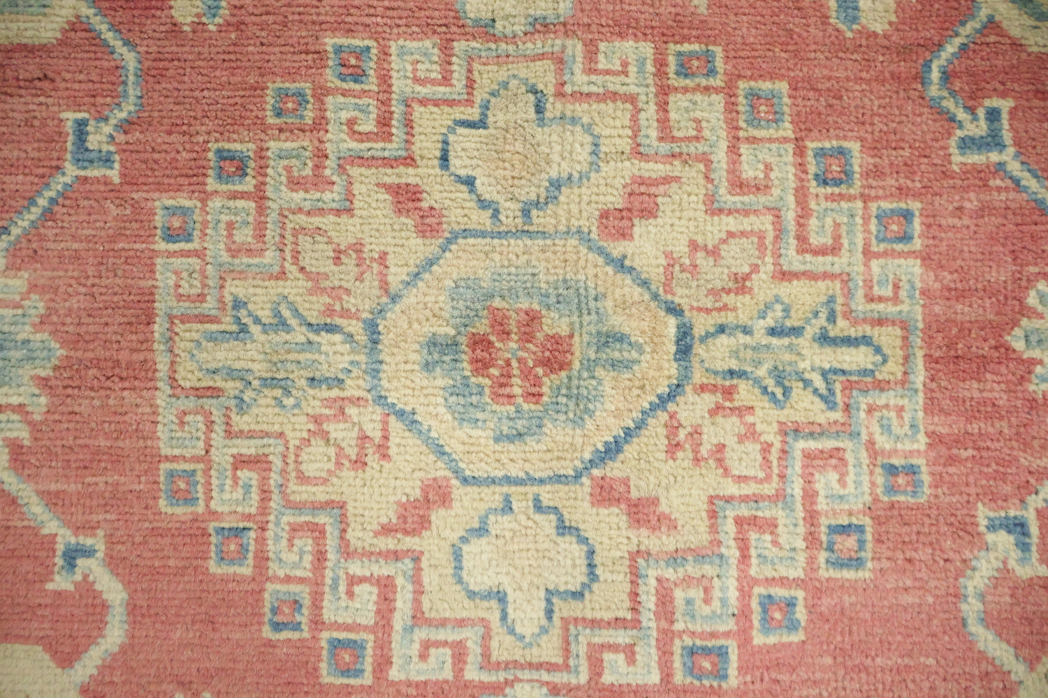 Persian Inspirations: Exquisite Geometry Red Kazak Area Rug 9'x12'