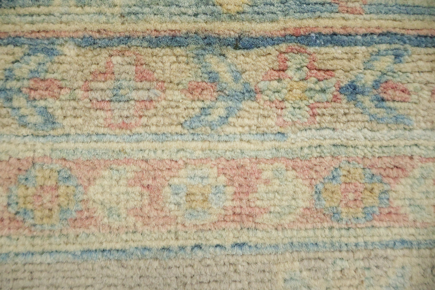 Luxuriate in Subtlety: Beige and Blue Classic Kazak Area Rug 9'x12'