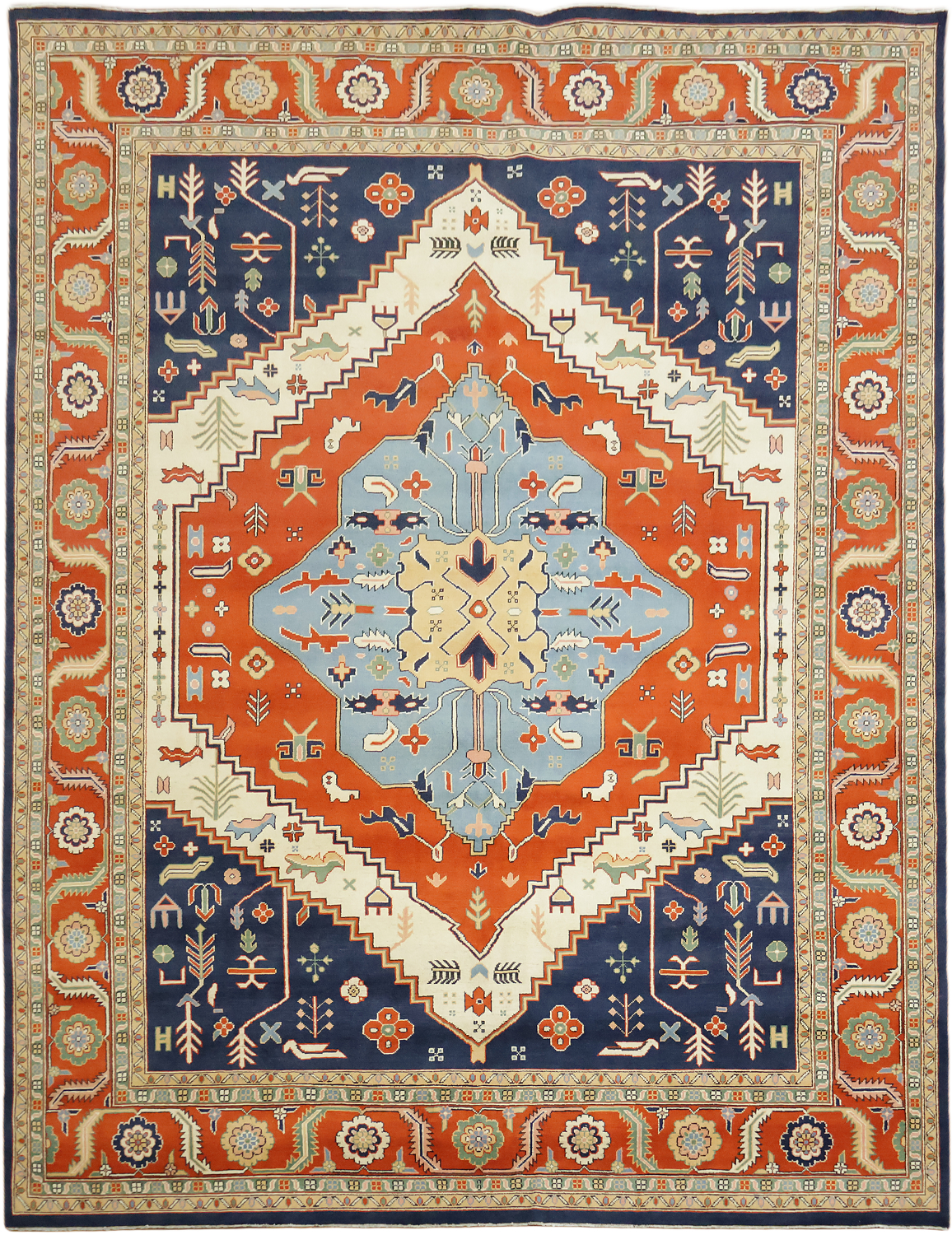 Traditional Heriz Serapi Wool Area Rug 9x12