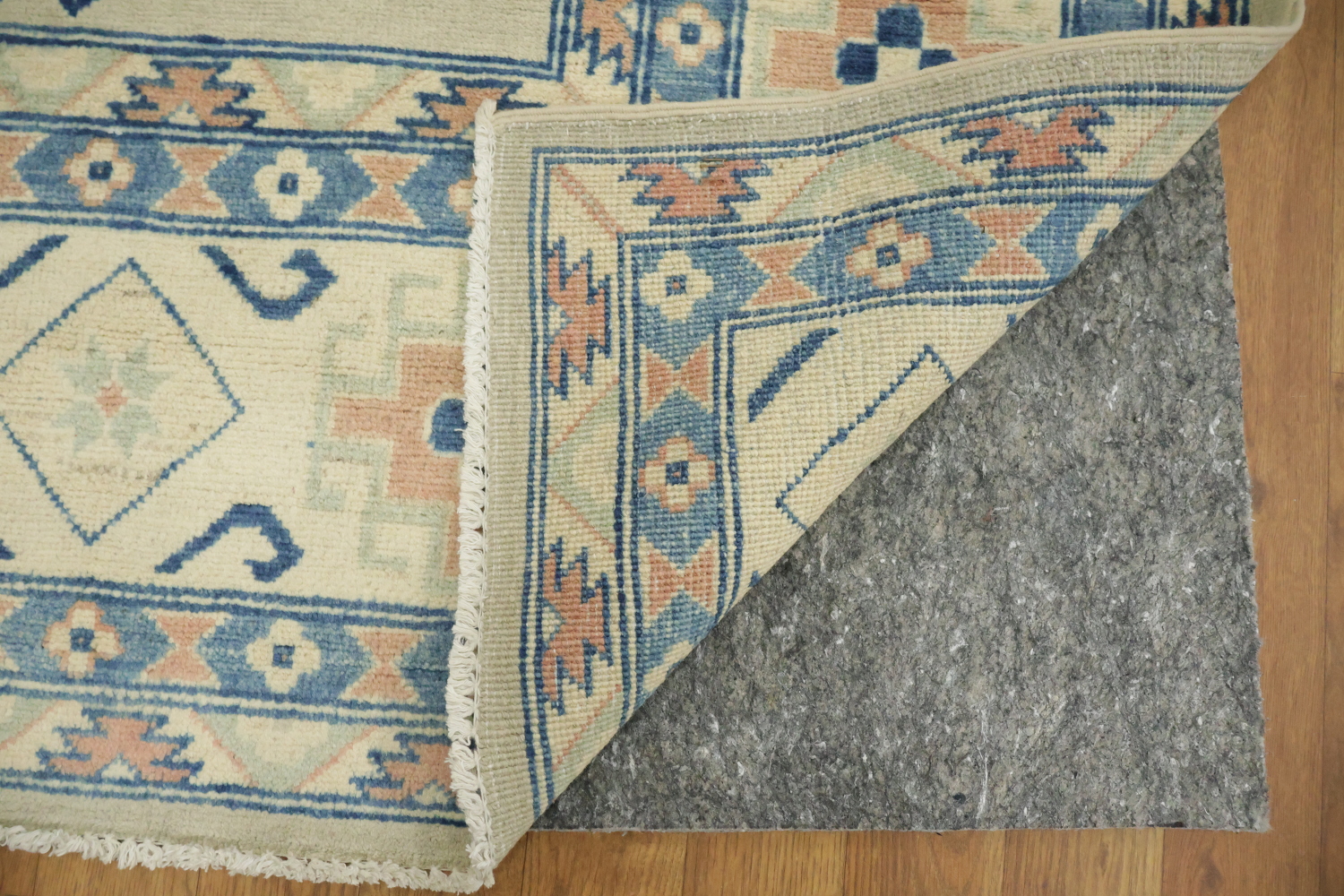 South-western Style Pale Green and Blue Kazak Handmade Rug 8'x10'