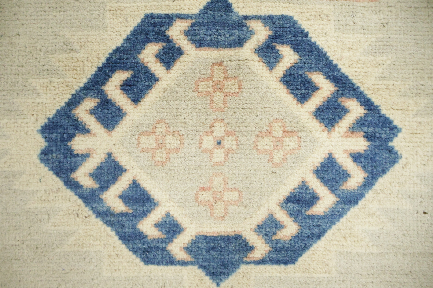 South-western Style Pale Green and Blue Kazak Handmade Rug 8'x10'