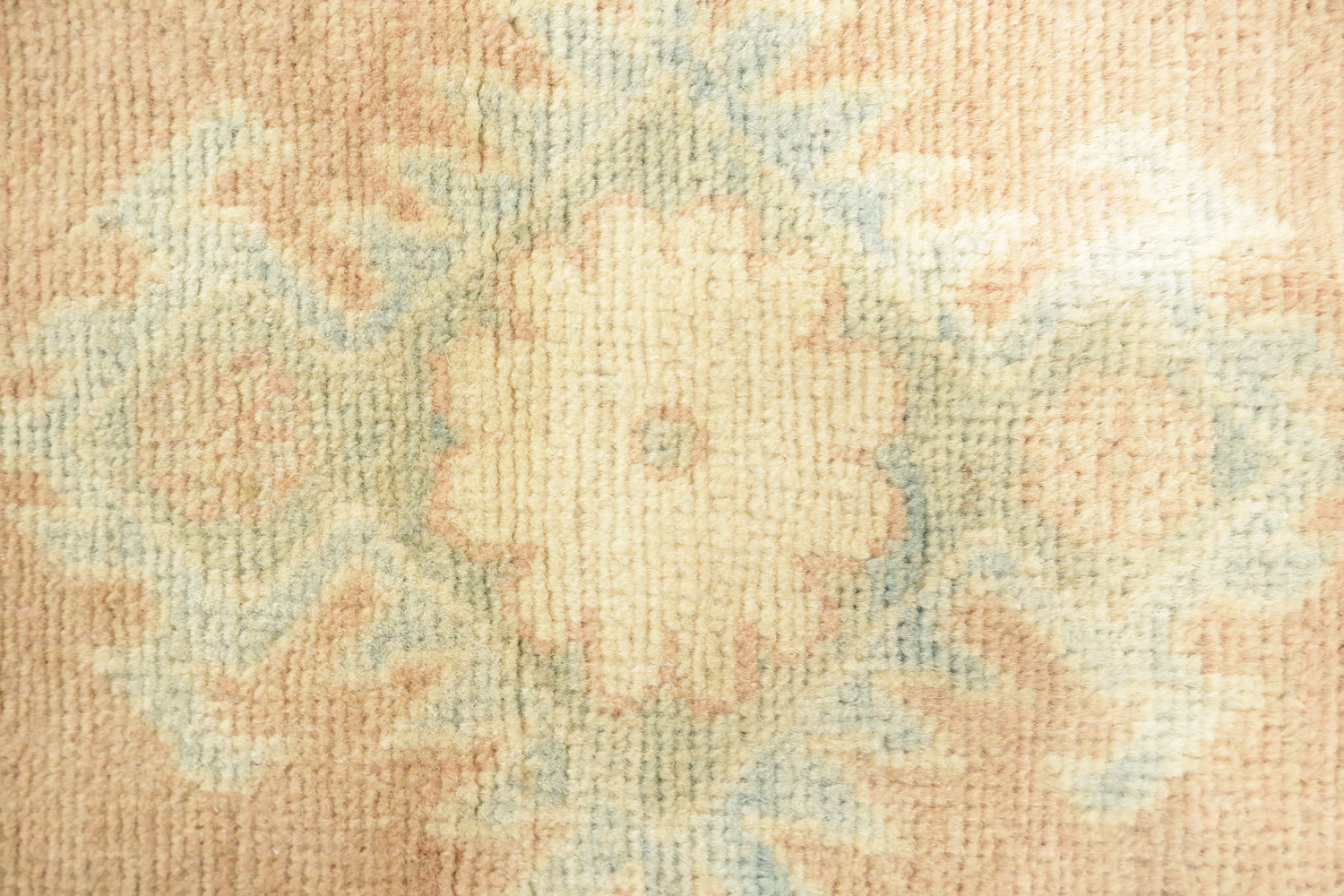 Traditional Pastel Pale Terracotta and Blue Kazak Pakistani Rug 8'x11'