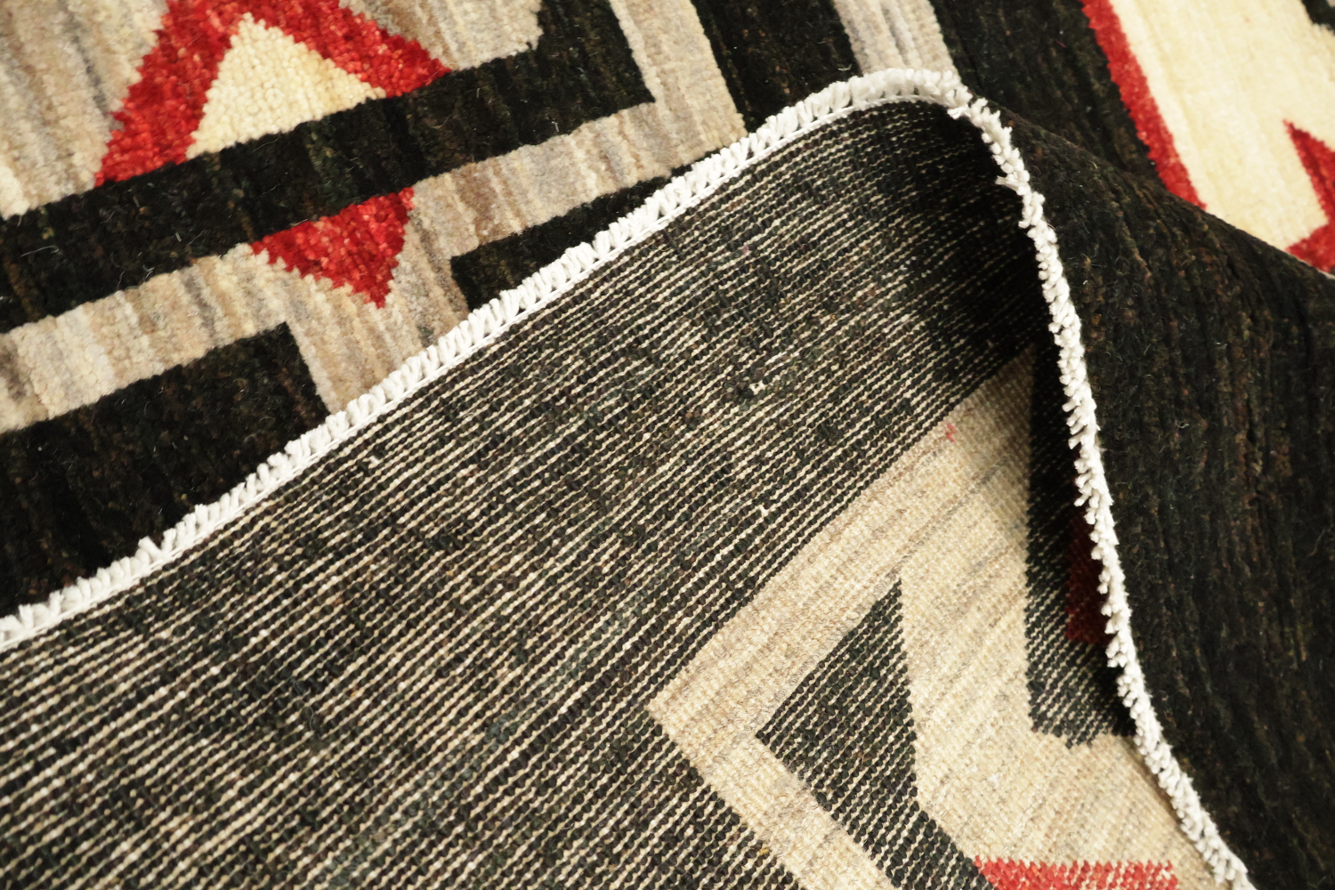 Southwestern Navajo Style Rug with Red, Black, and White Tribal Pattern 10'x14'