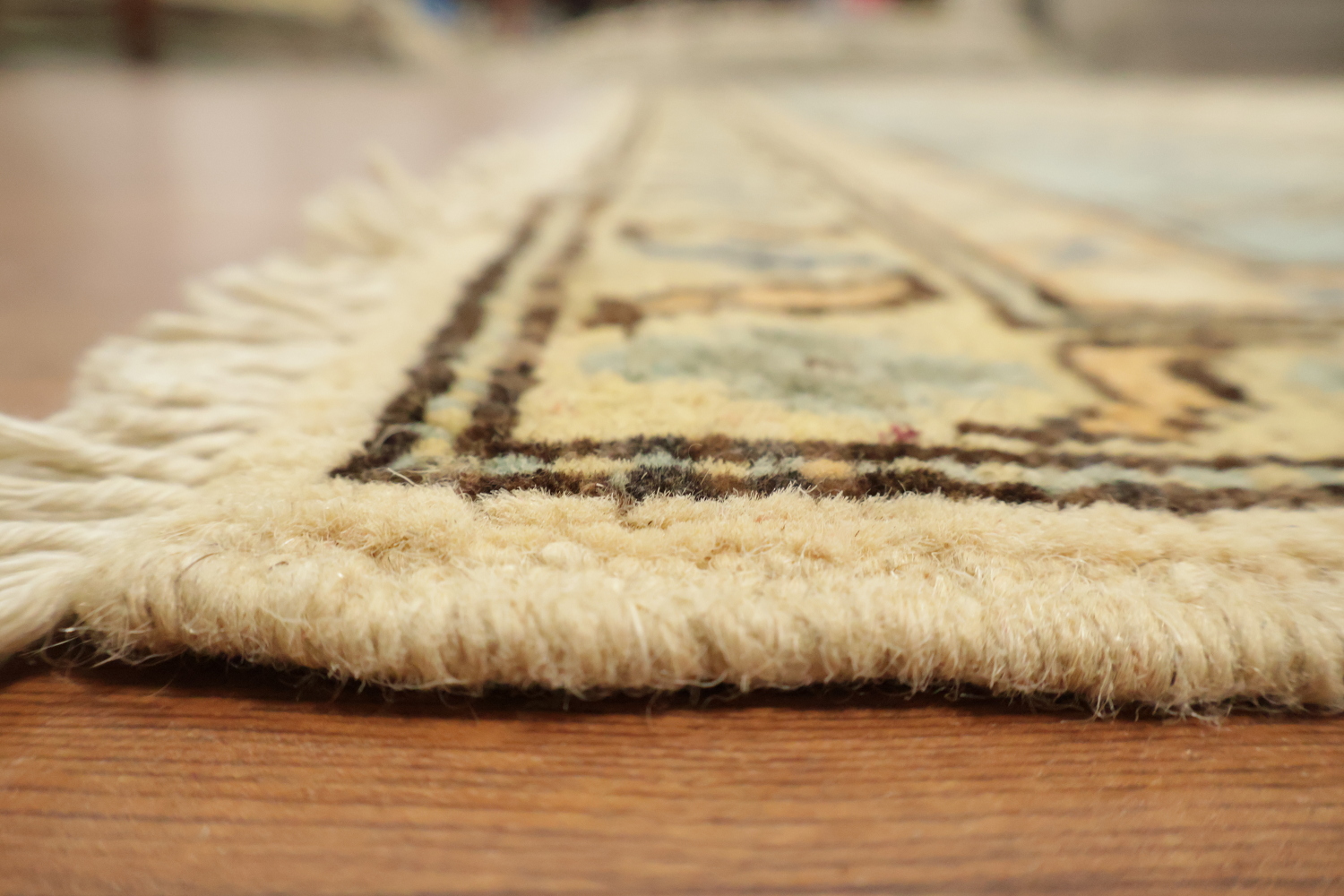 Traditional Ivory & Blue Floral Kazak Pakistan Oriental Rug 9'x12'