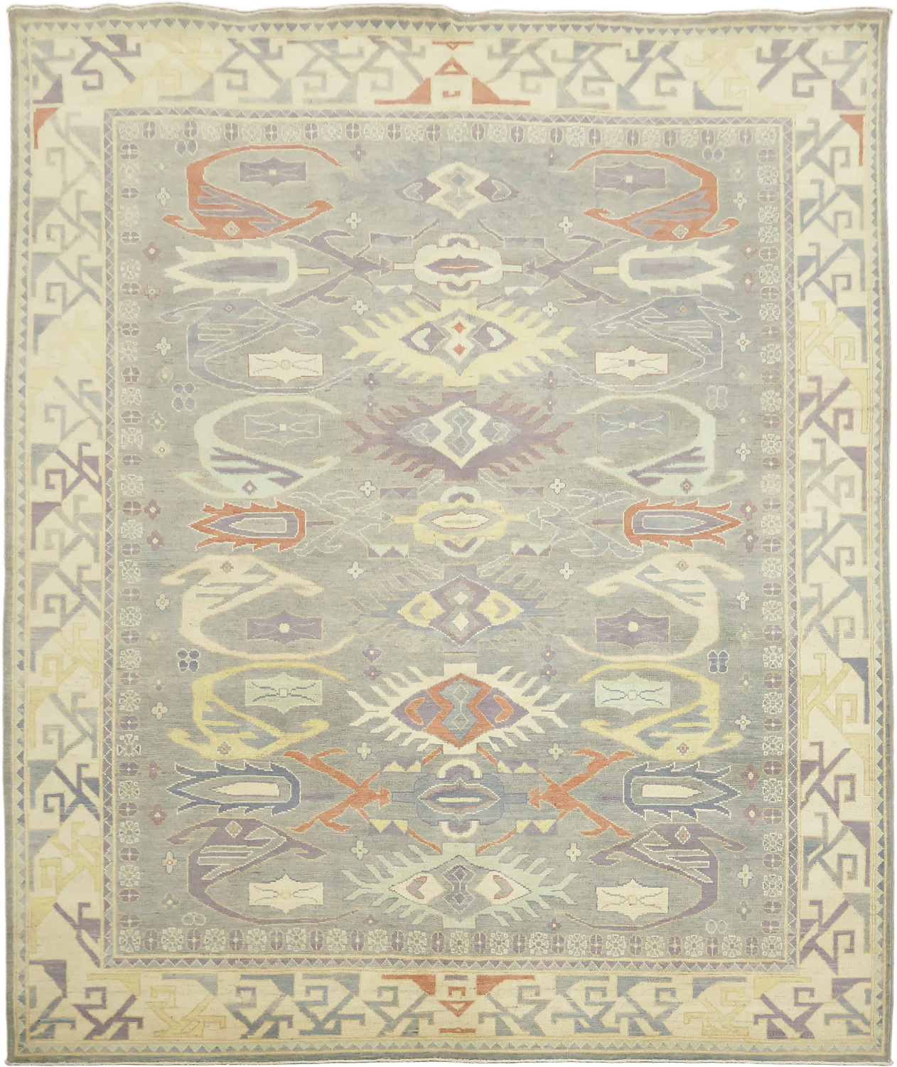 Wool Geometric Traditional Oushak Area Rug 8x10