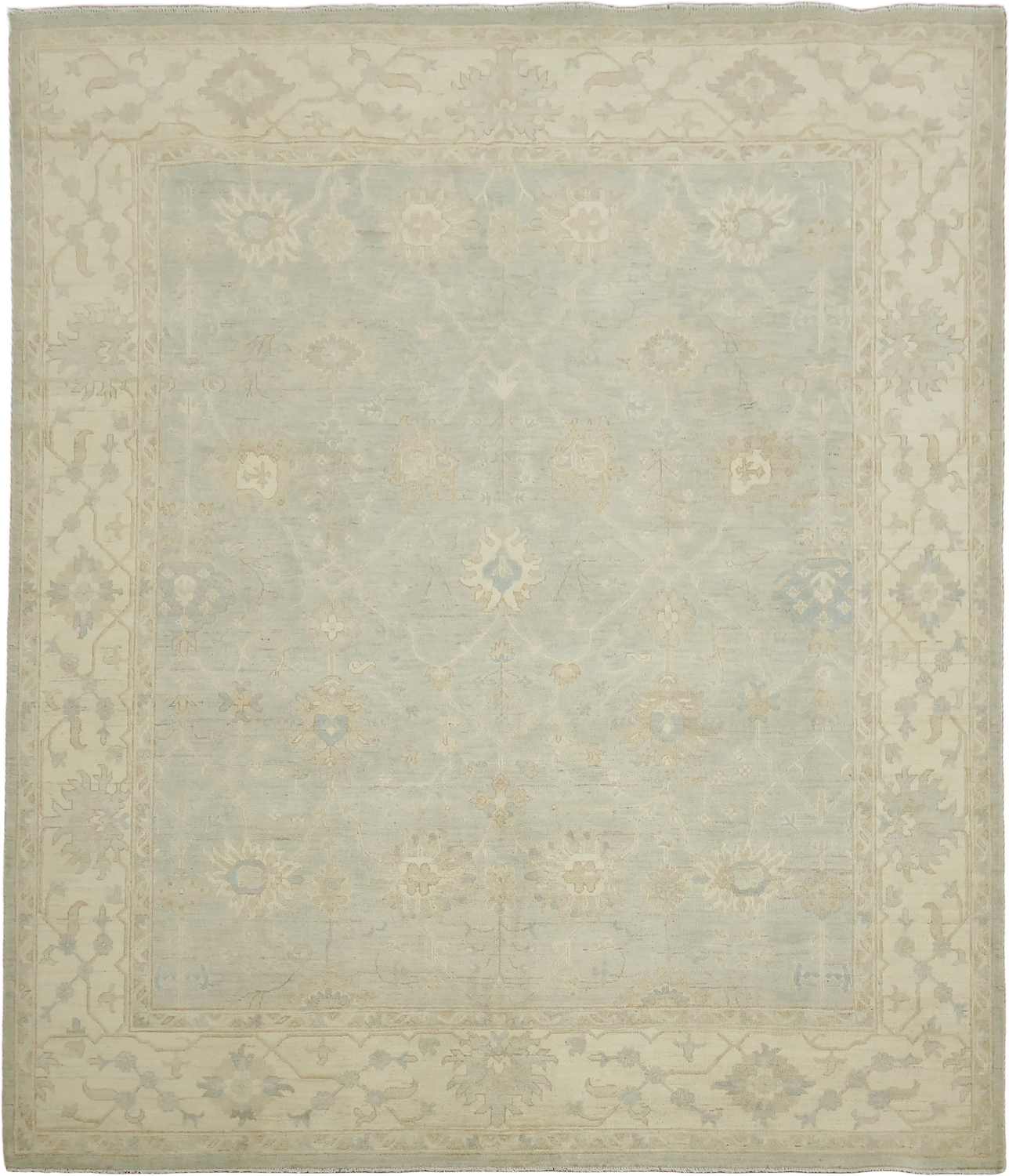 Floral Wool Traditional Oushak Area Rug 8x10