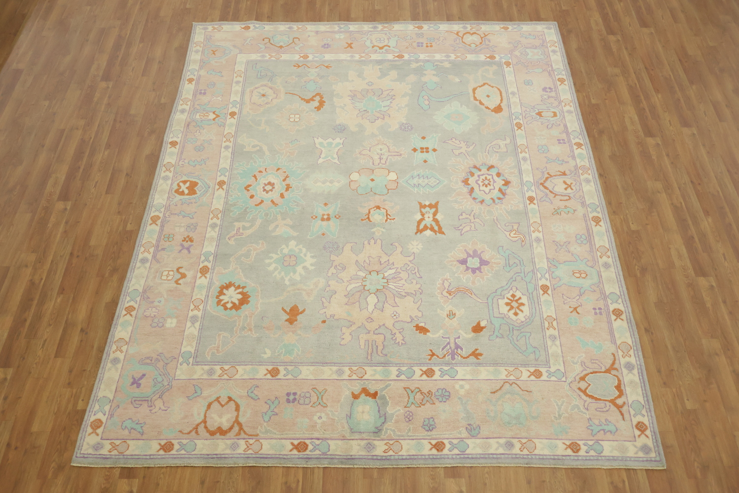 Traditional Oushak Area Geometric Wool Rug 8x10