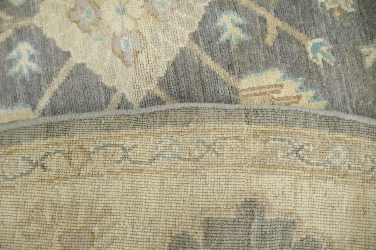 Sophisticated Grays and Creams Oushak Turkish Round Rug 8'x8'