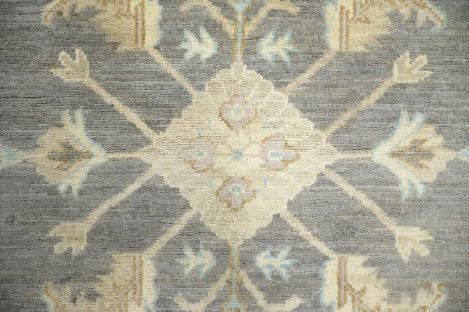 Sophisticated Grays and Creams Oushak Turkish Round Rug 8'x8'