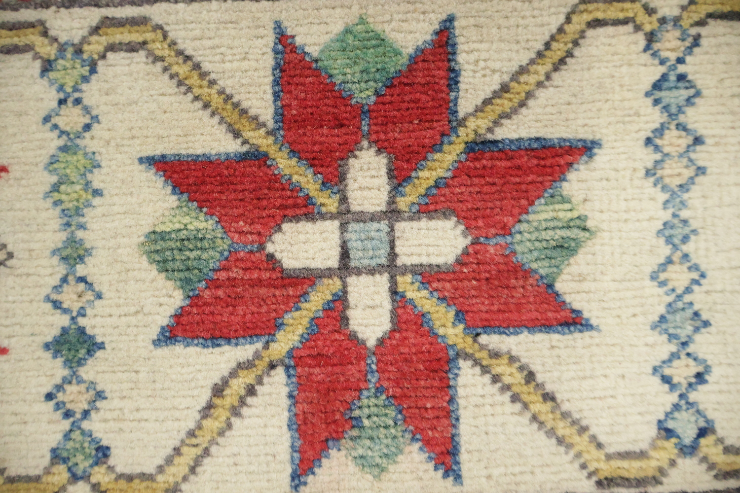 Wool Geometric Kazak Oriental Area Rug 8x10