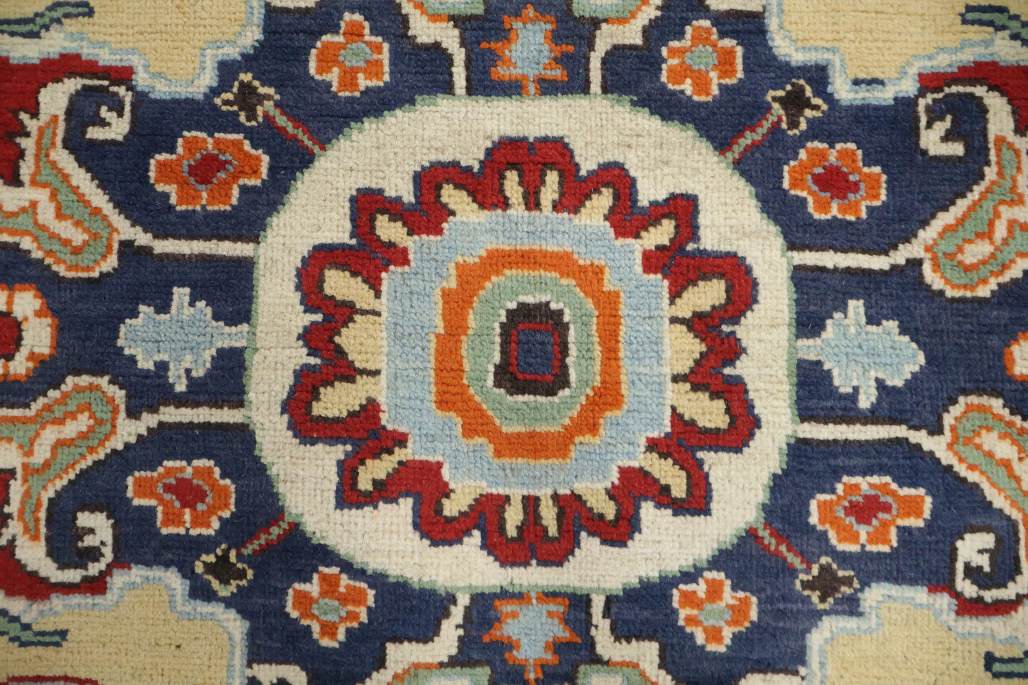 Geometric Wool Kazak Oriental Area Rug 8x10
