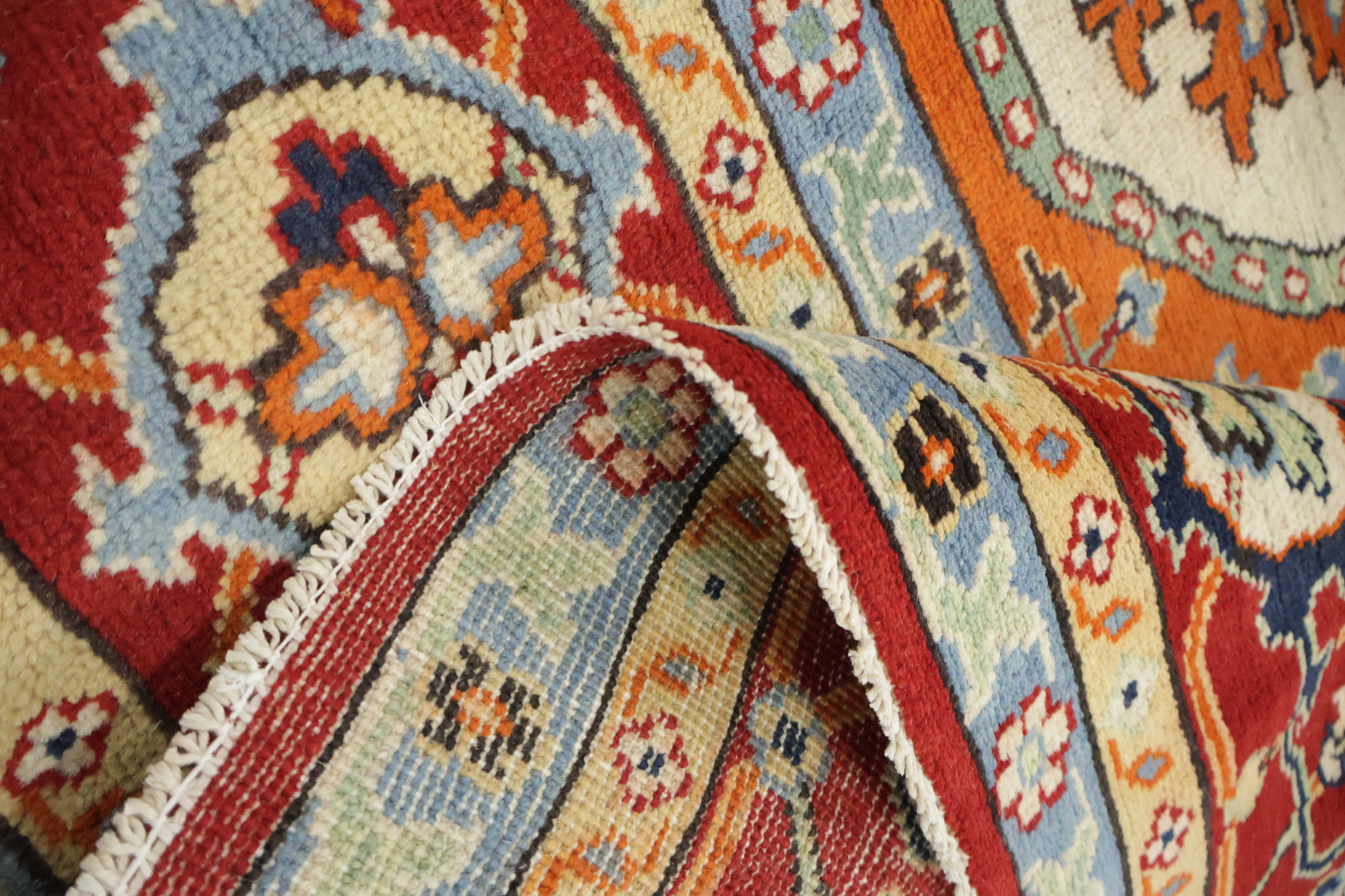 Geometric Wool Kazak Oriental Area Rug 8x10