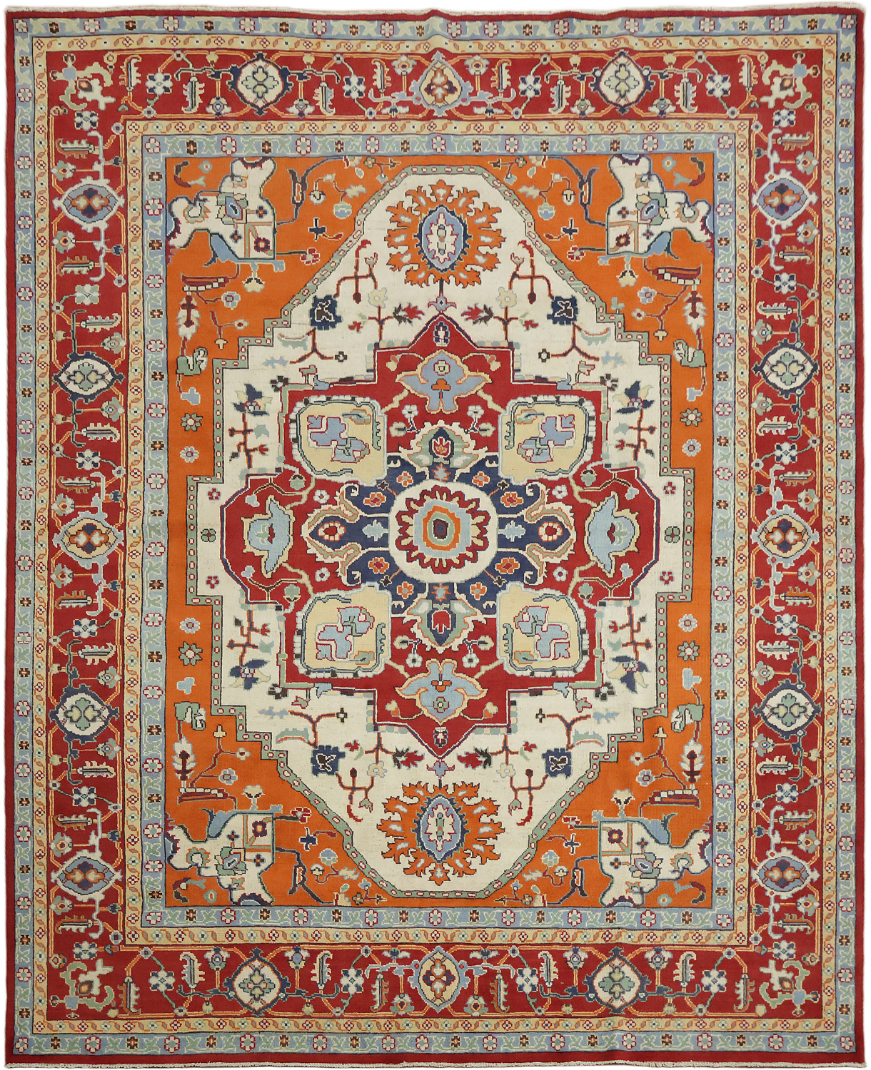 Geometric Wool Kazak Oriental Area Rug 8x10