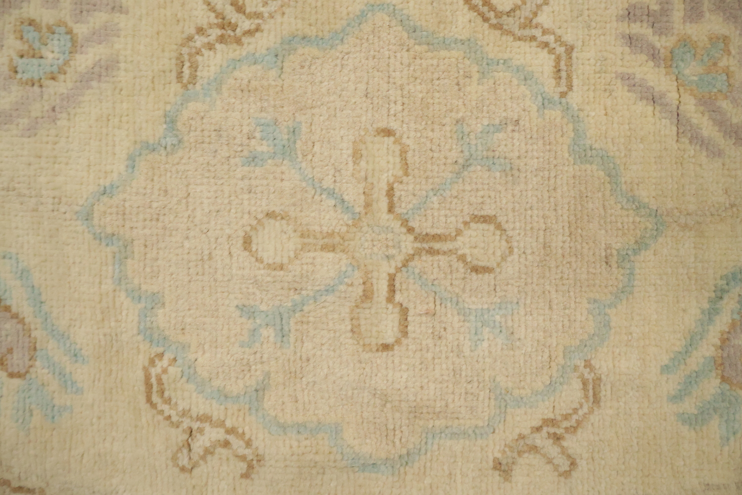 Vegetable Dye Round Wool Traditional Oushak Square Rug 8x8