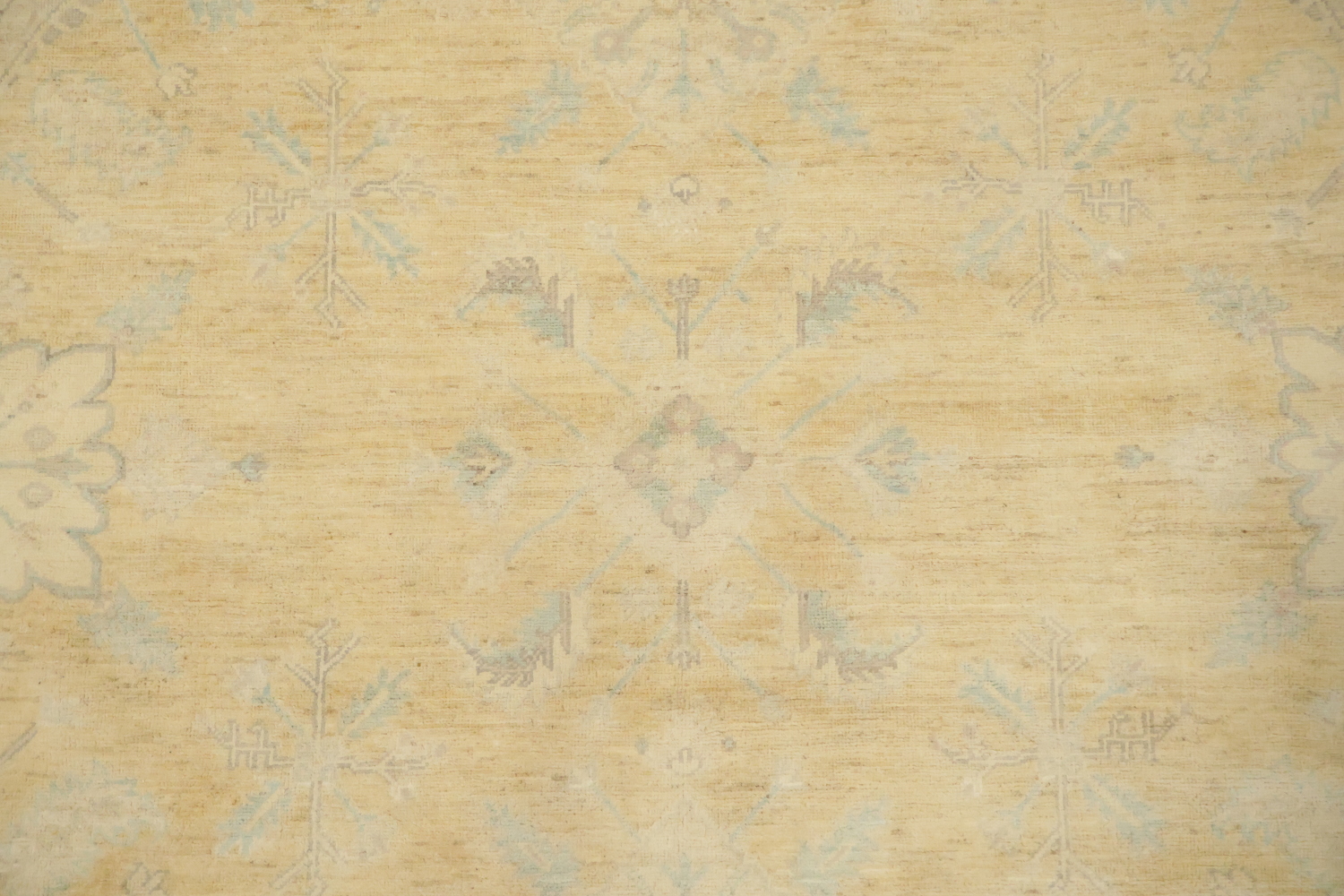 Vegetable Dye Round Traditional Oushak Square Wool Rug 8x8