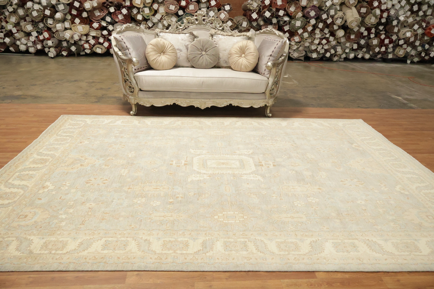 Traditional Oushak Decorative Wool Area Rug 9x12