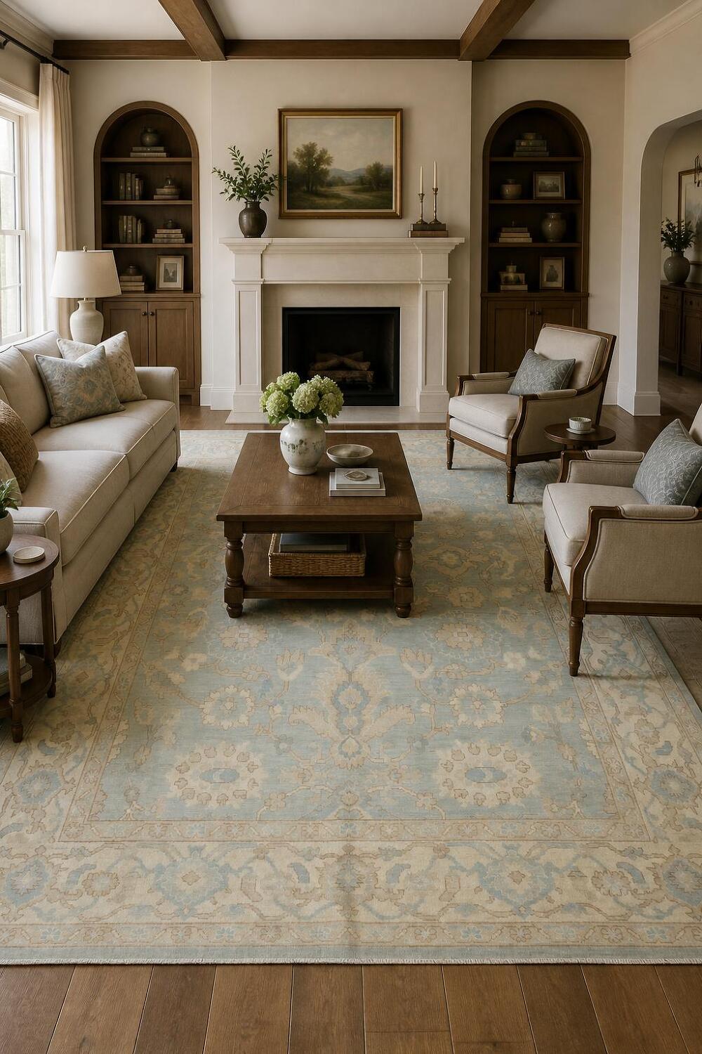 Traditional Turkish Wool Oushak Area Rug 8x10