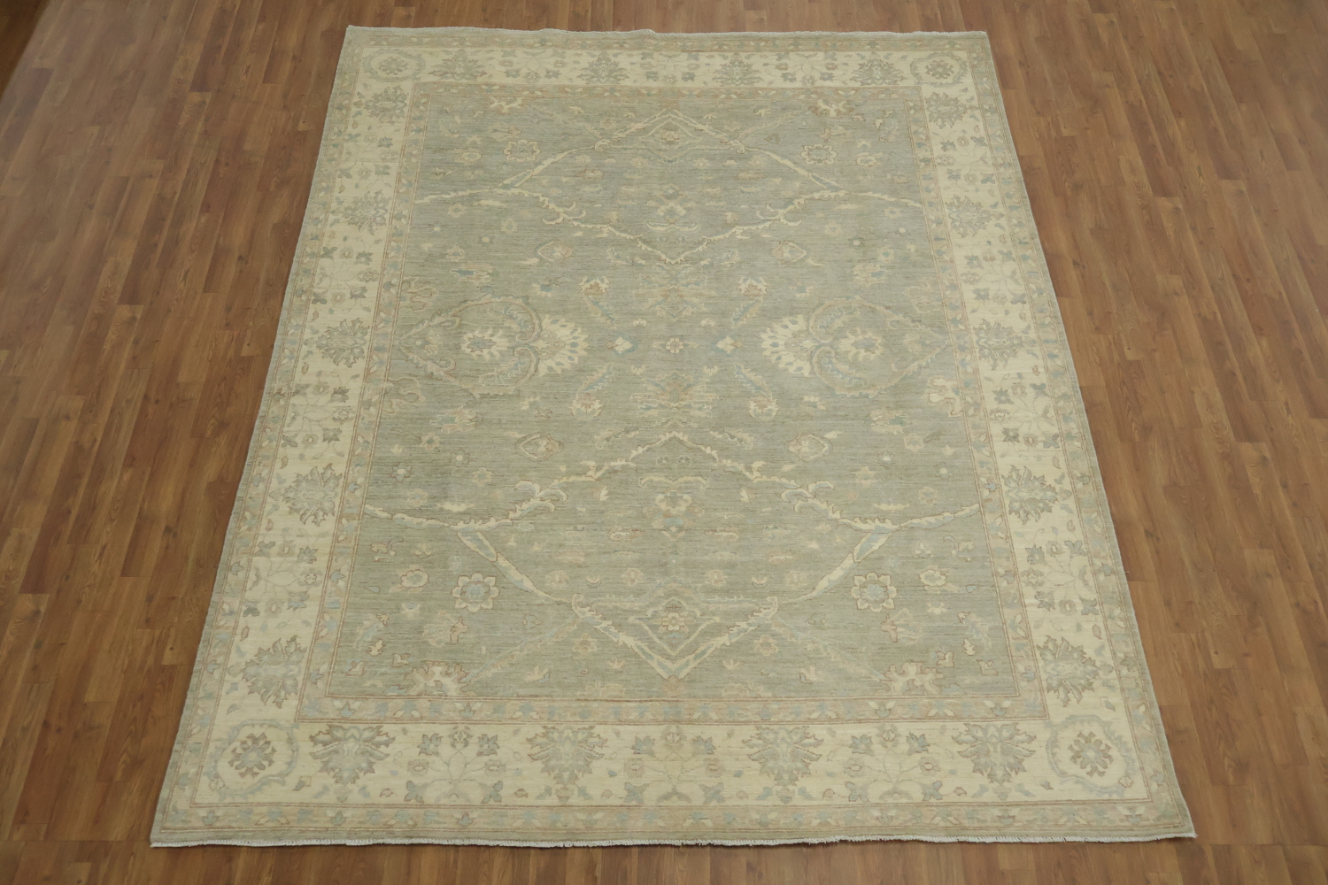 Muted Vegetable Dye Wool Traditional Oushak Area Rug 8x10