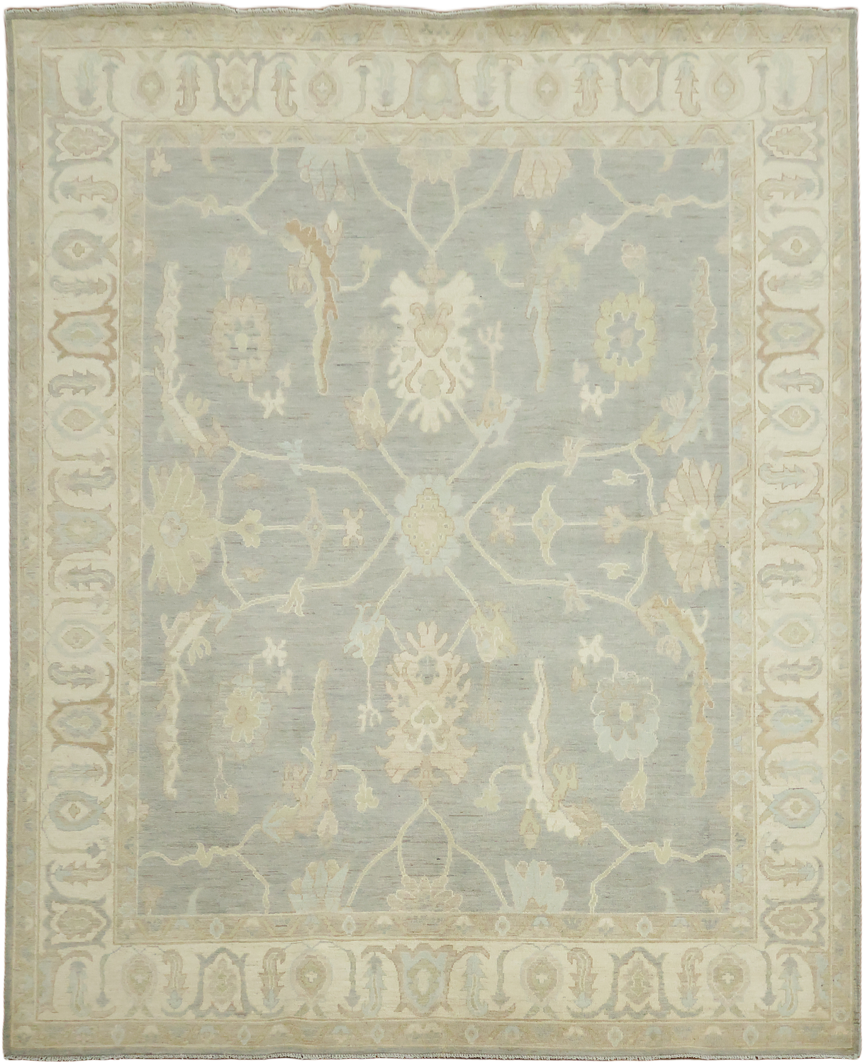 Vegetable Dye Wool Turkish Traditional Oushak Area Rug 8x10