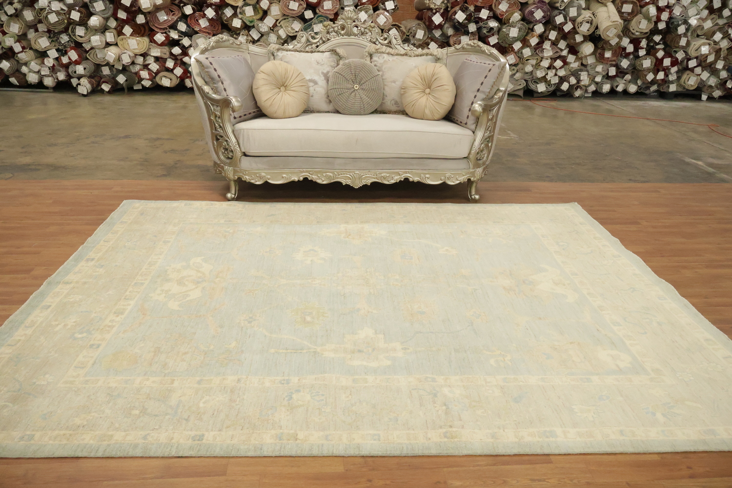 Wool Vegetable Dye Wool Traditional Oushak Area Rug 8x10