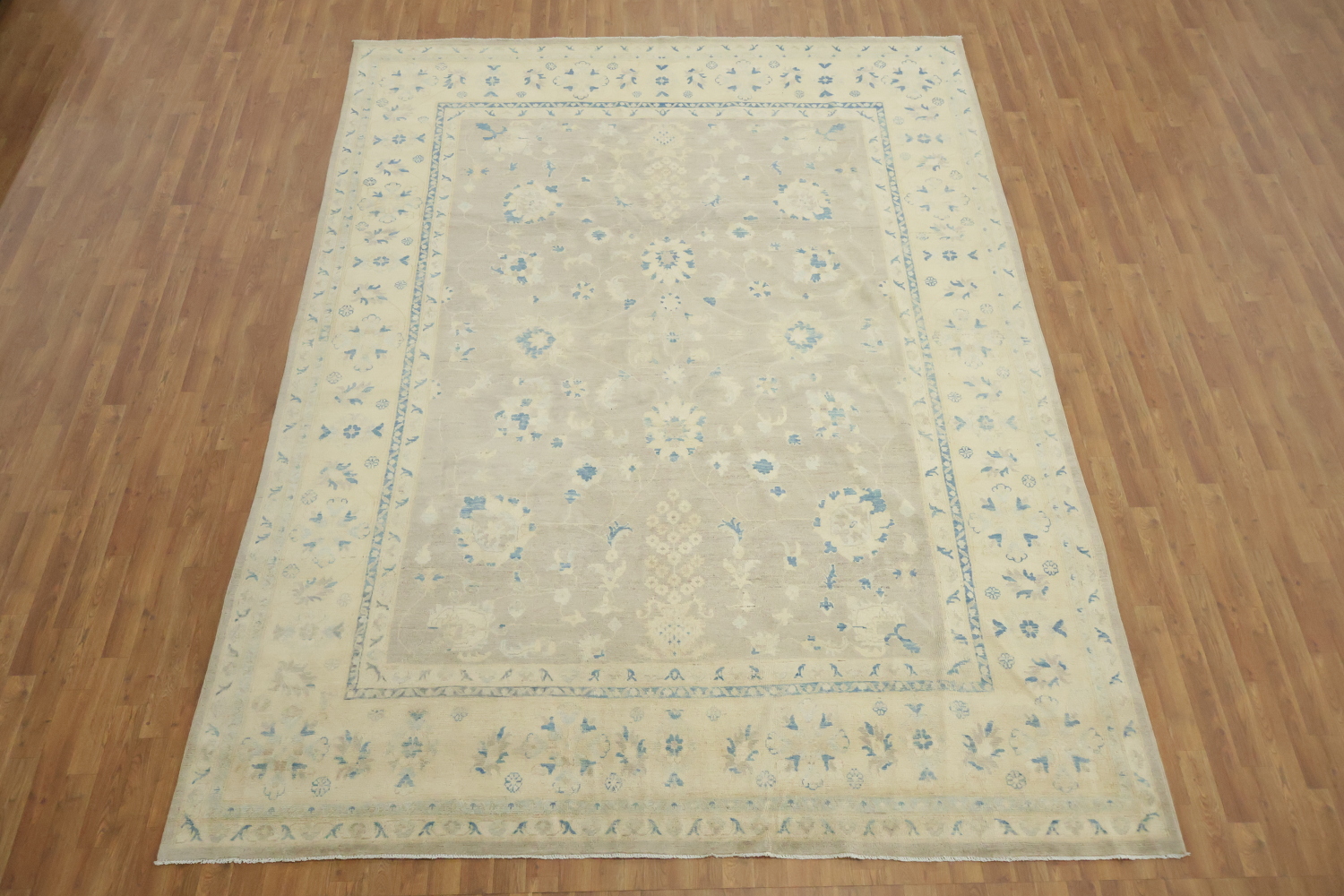Oushak Turkish All Over Floral Wool Area Rug 9x12
