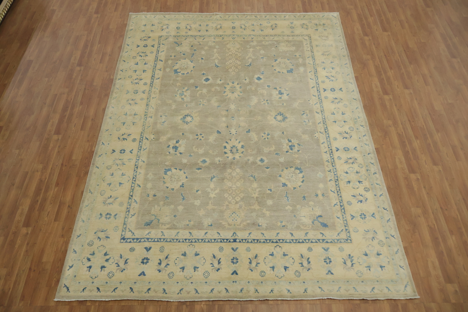 Oushak Turkish All Over Floral Wool Area Rug 9x12