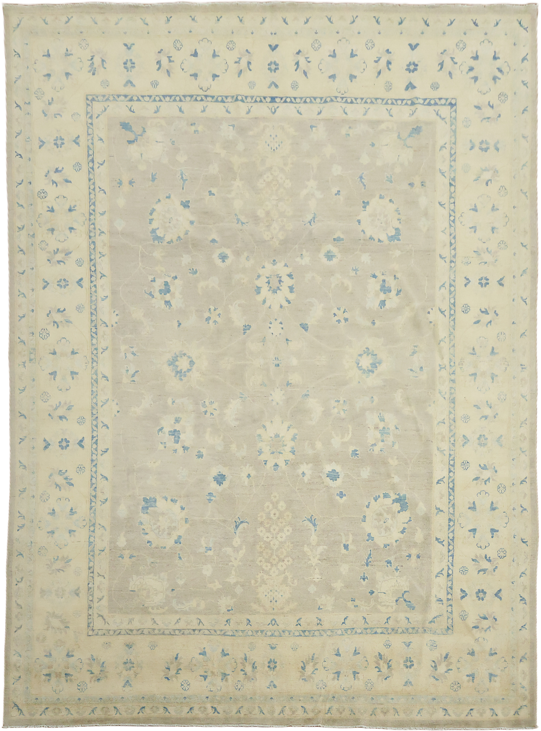 Oushak Turkish All Over Floral Wool Area Rug 9x12