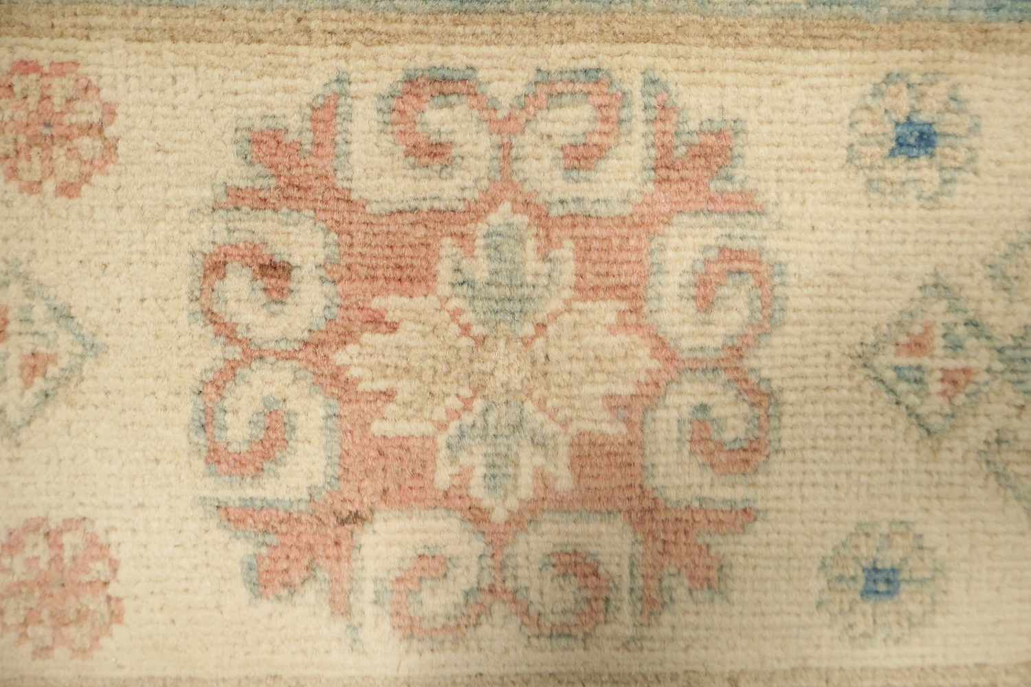 Classic Coral-Salmon Kazak Pastel-Rich Rug 8x10