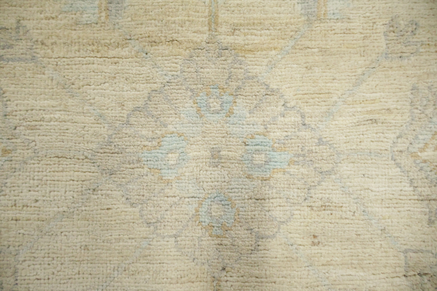 Round Geometric Wool Traditional Oushak Area Rug 7x9