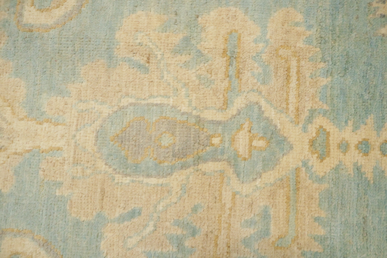 Traditional Oushak Wool Blue Area Rug 6x9
