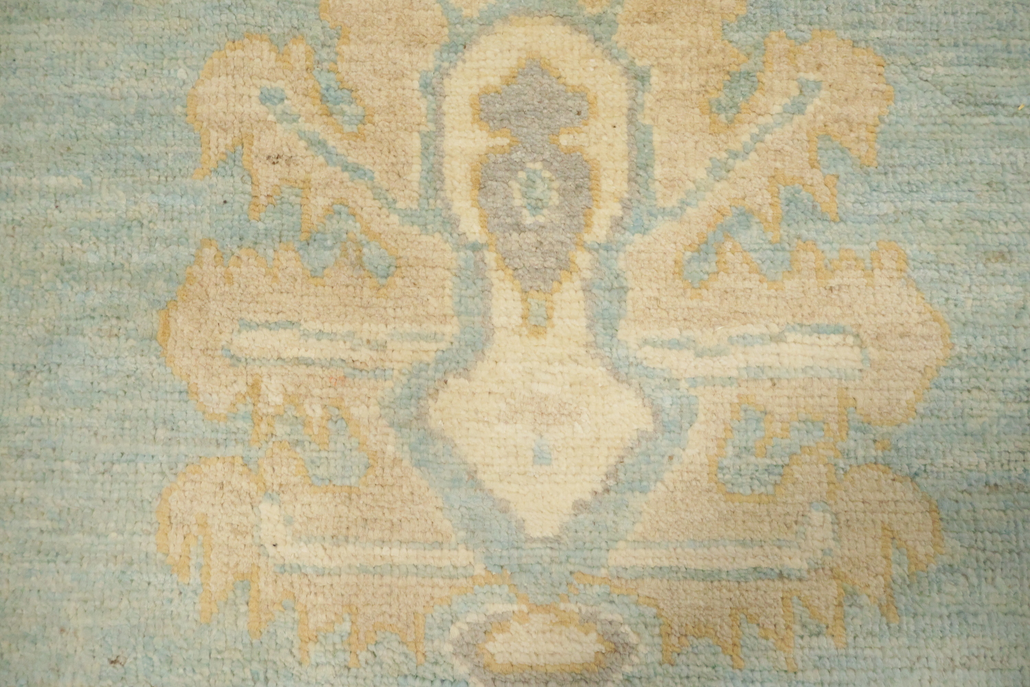 Traditional Oushak Wool Blue Area Rug 6x9
