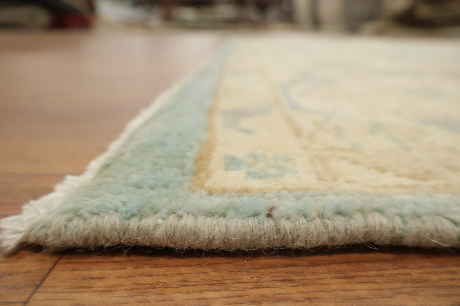 Traditional Oushak Wool Blue Area Rug 6x9