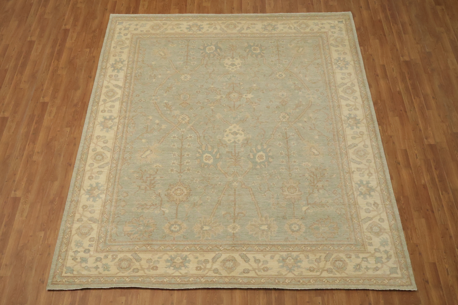 Muted Vegetable Dye Wool Traditional Oushak Area Rug 8x10