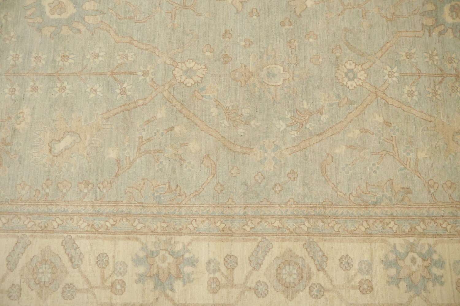 Muted Vegetable Dye Wool Traditional Oushak Area Rug 8x10