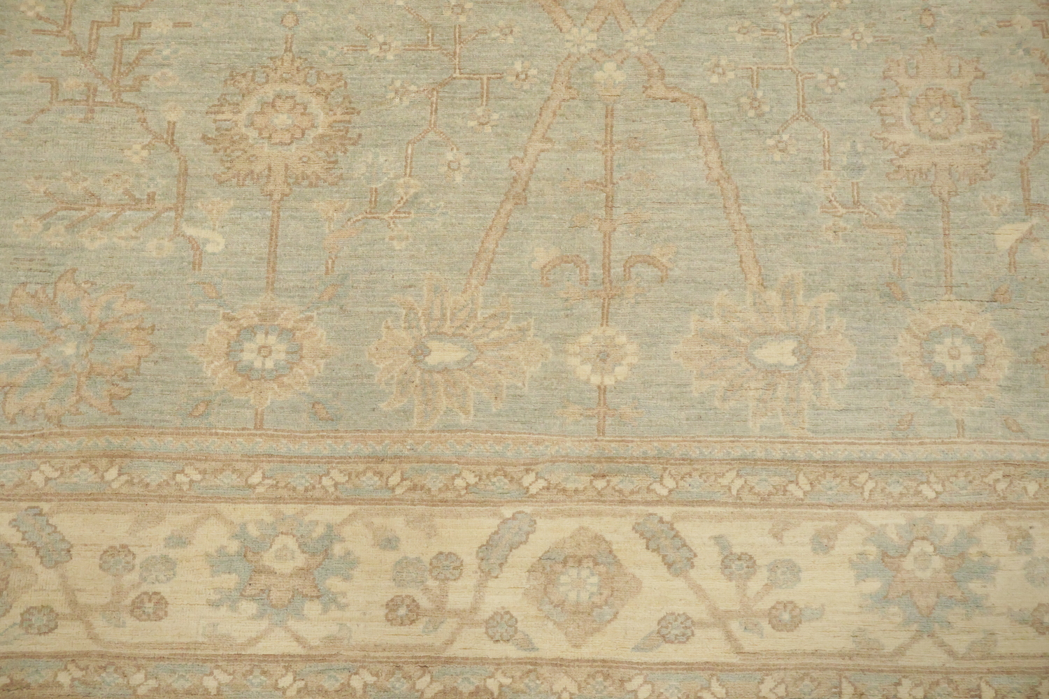 Muted Vegetable Dye Wool Traditional Oushak Area Rug 8x10