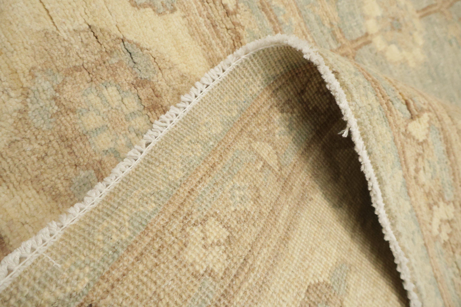 Muted Vegetable Dye Wool Traditional Oushak Area Rug 8x10