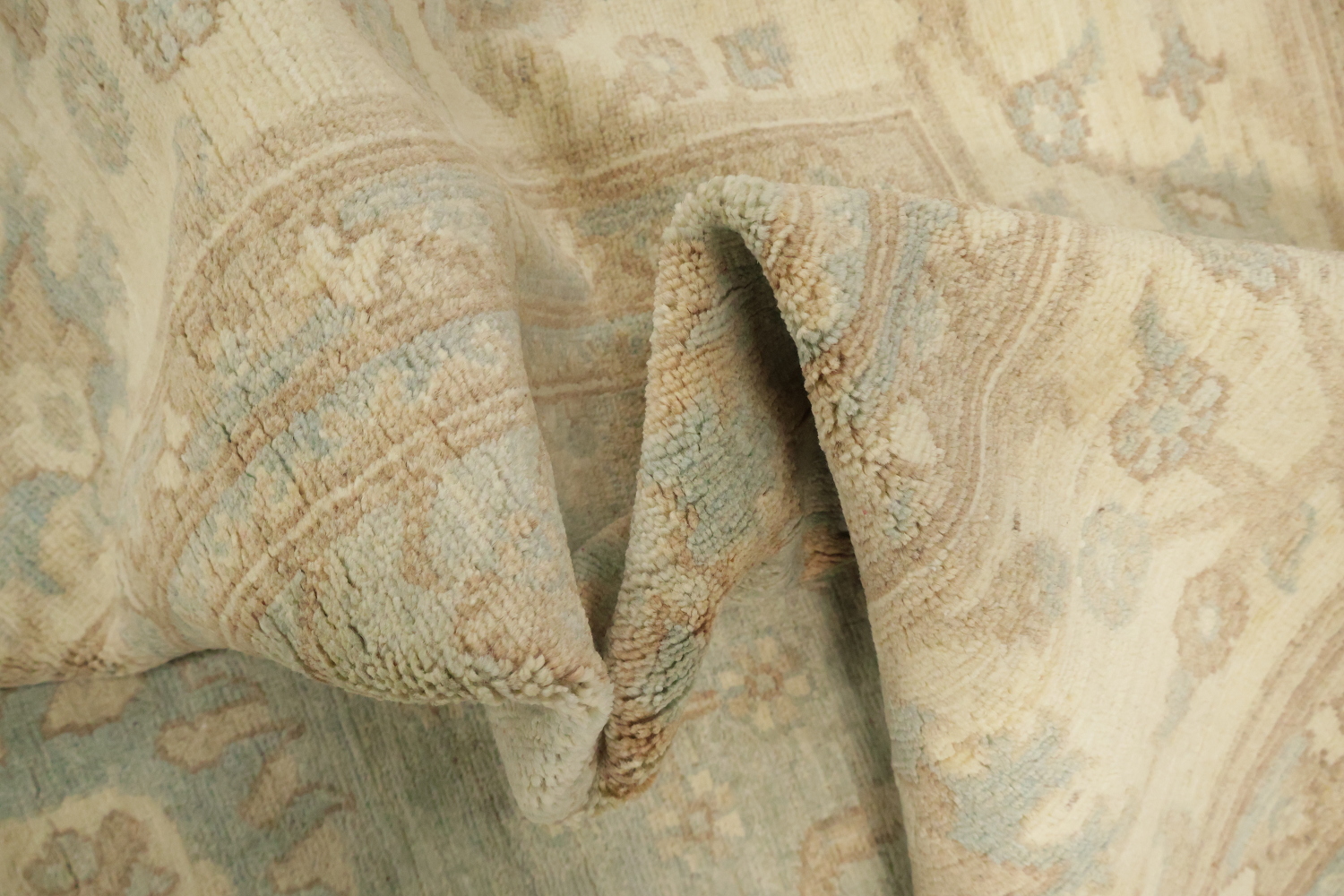 Muted Vegetable Dye Wool Traditional Oushak Area Rug 8x10
