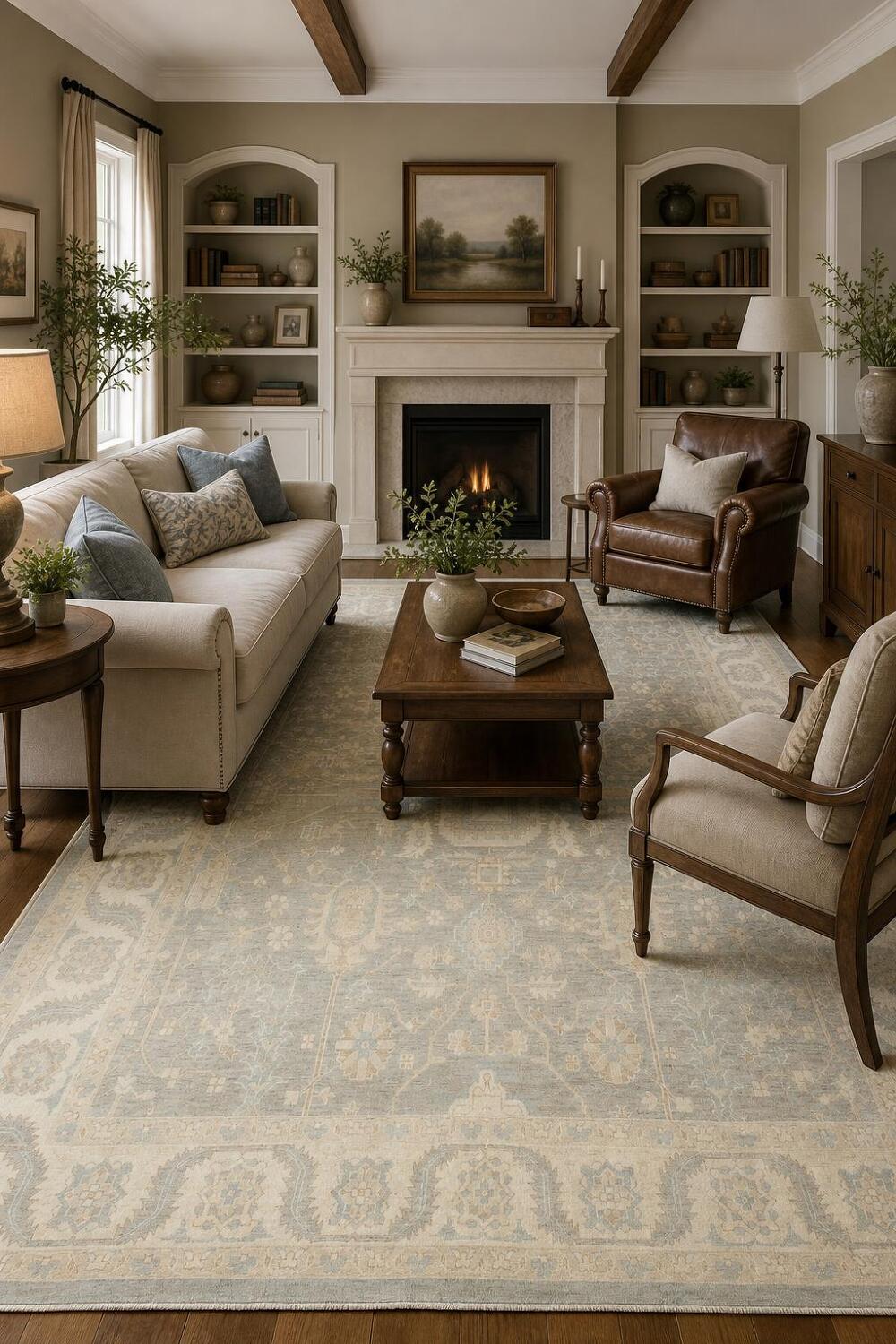 Top Quality Vegetable Dye Wool Traditional Oushak Area Rug 8x10