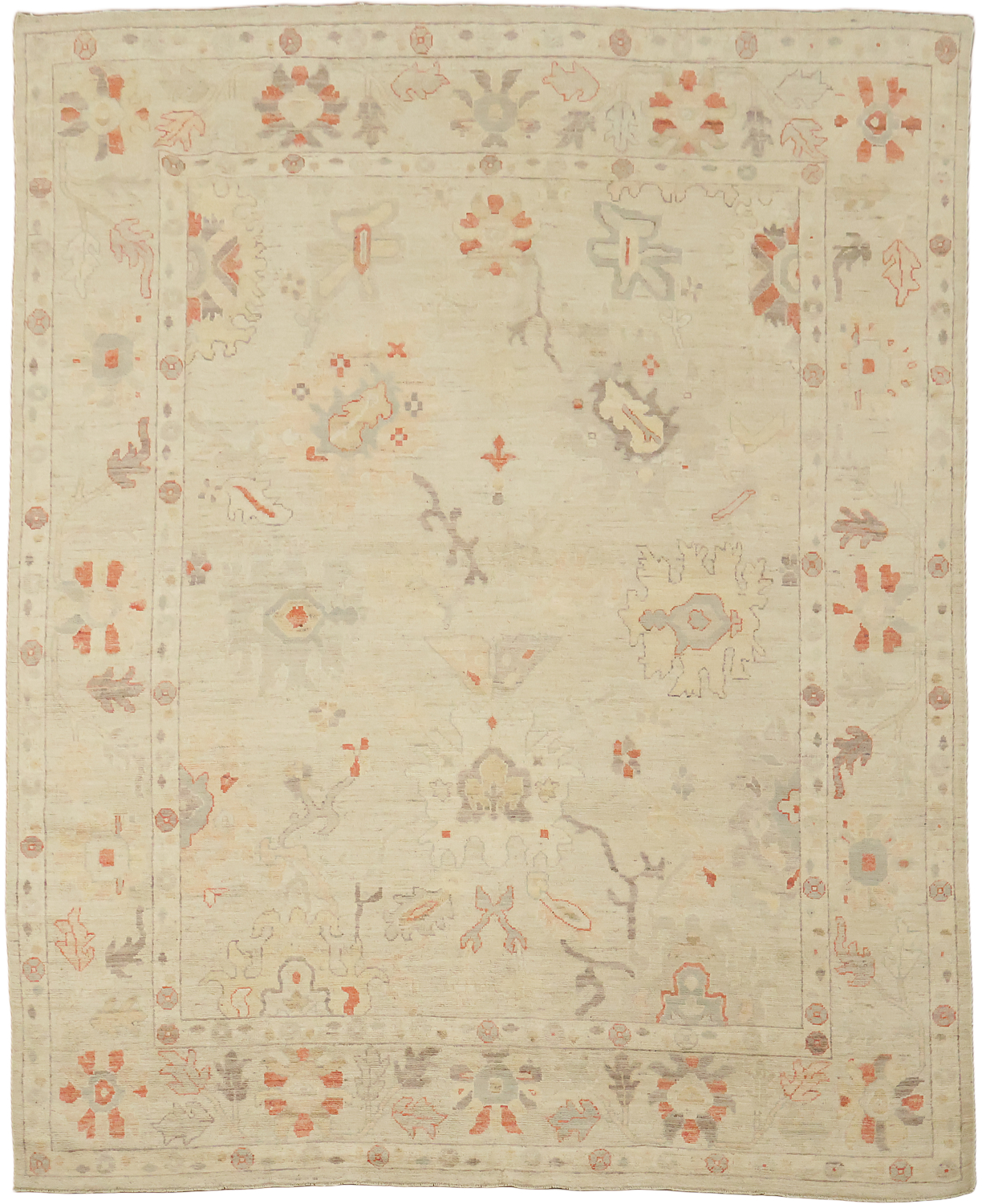 Traditional Oushak Turkish Wool Area Rug 8x10
