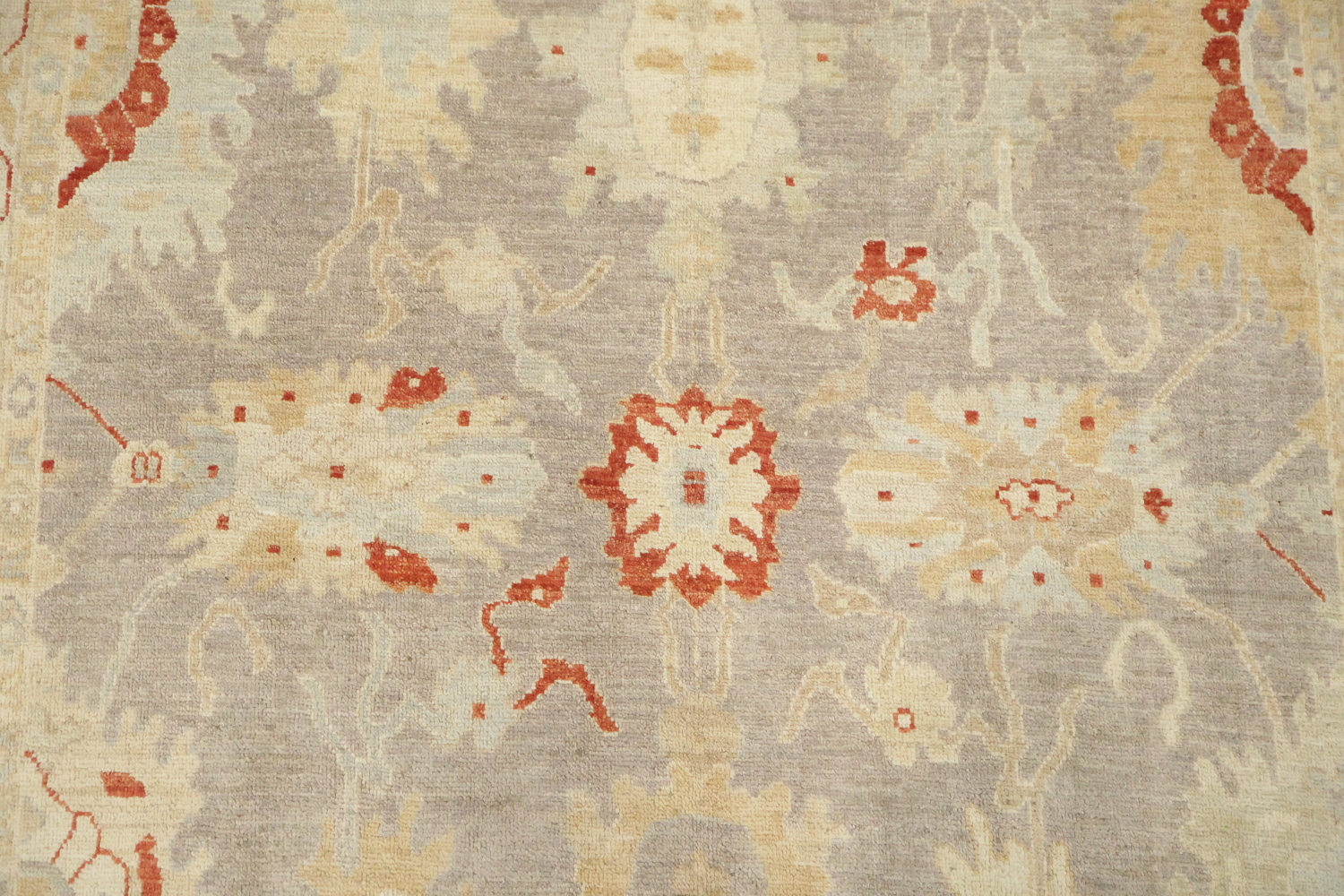 Turkish Vegetable Dye Wool Traditional Oushak Area Rug 7x10
