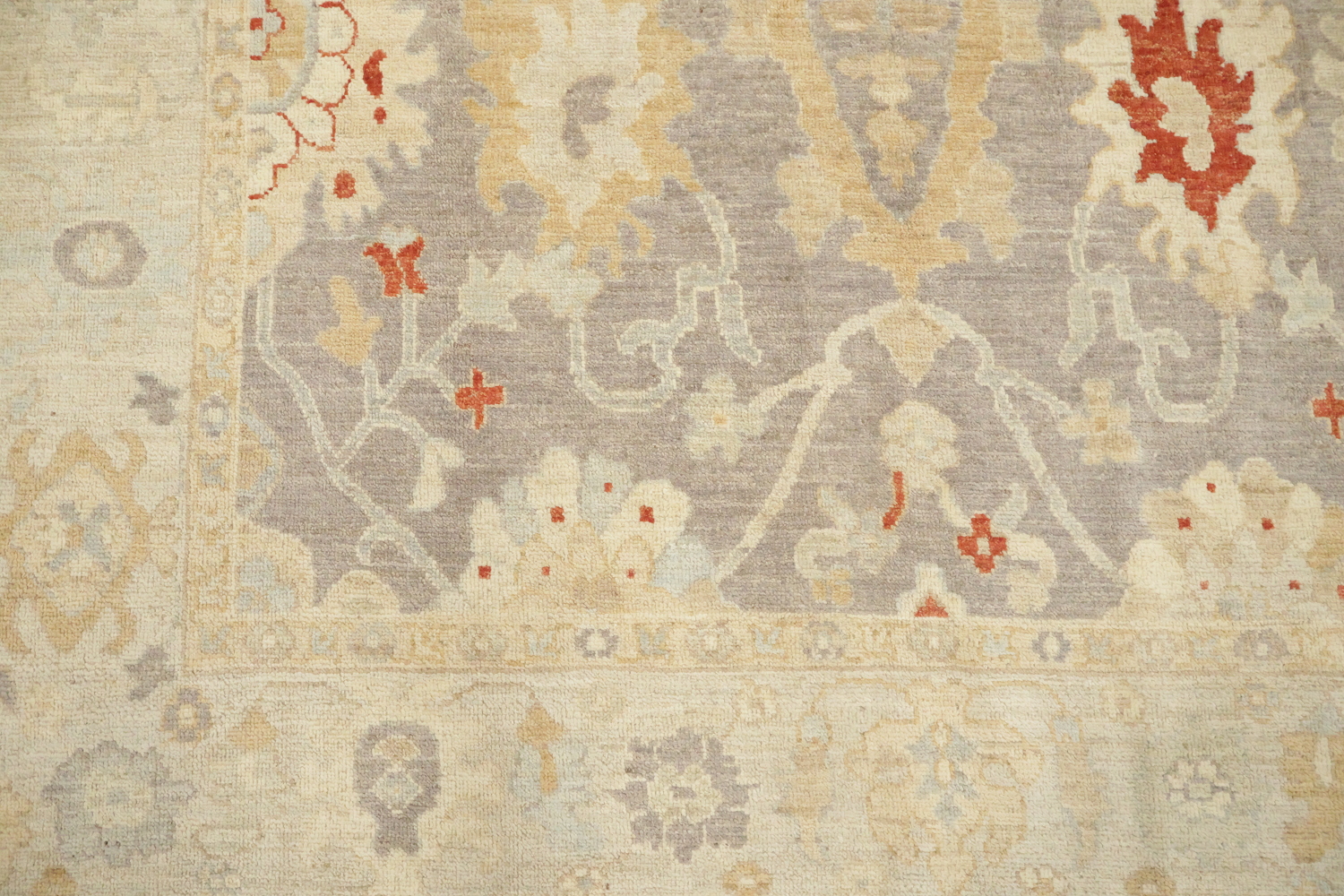 Turkish Vegetable Dye Wool Traditional Oushak Area Rug 7x10