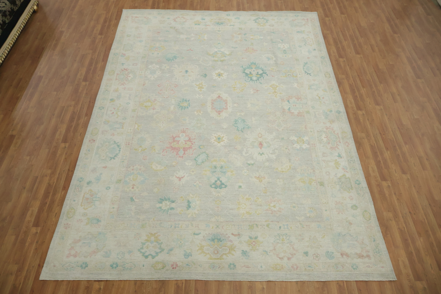 All Over Traditional Oushak Wool Area Rug 10x14