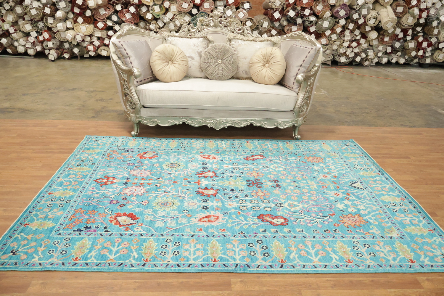 Traditional Oushak Wool Area Rug 6x9