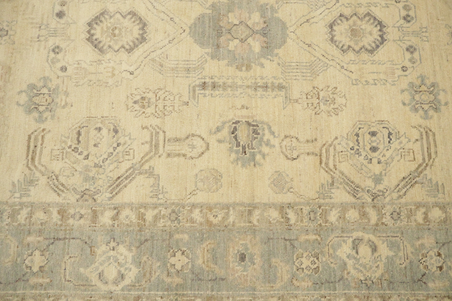 Geometric Wool Traditional Oushak Area Rug 6x9
